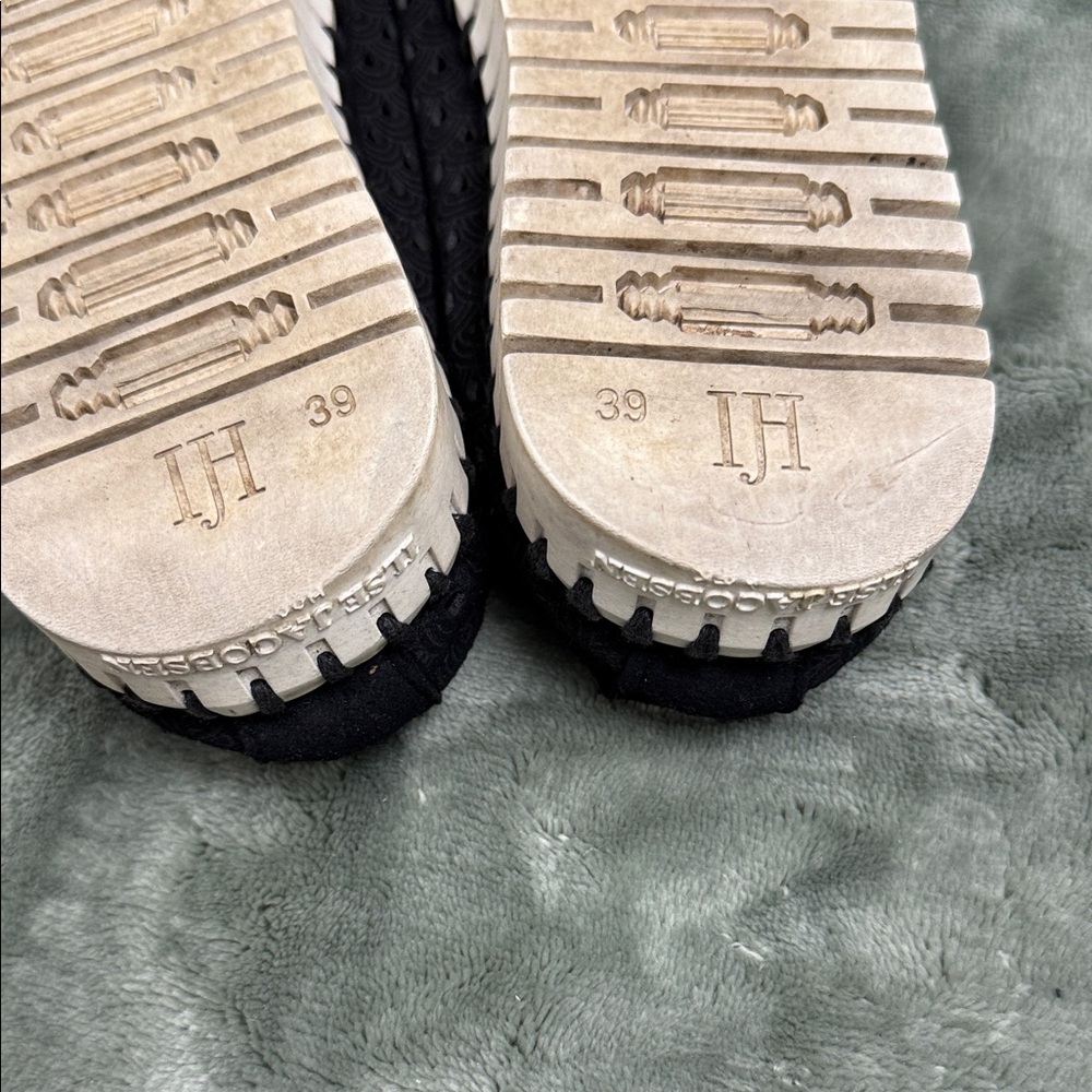 Ilse Jacobsen Black Espadrille Slip-Ons - Picture 9 of 12